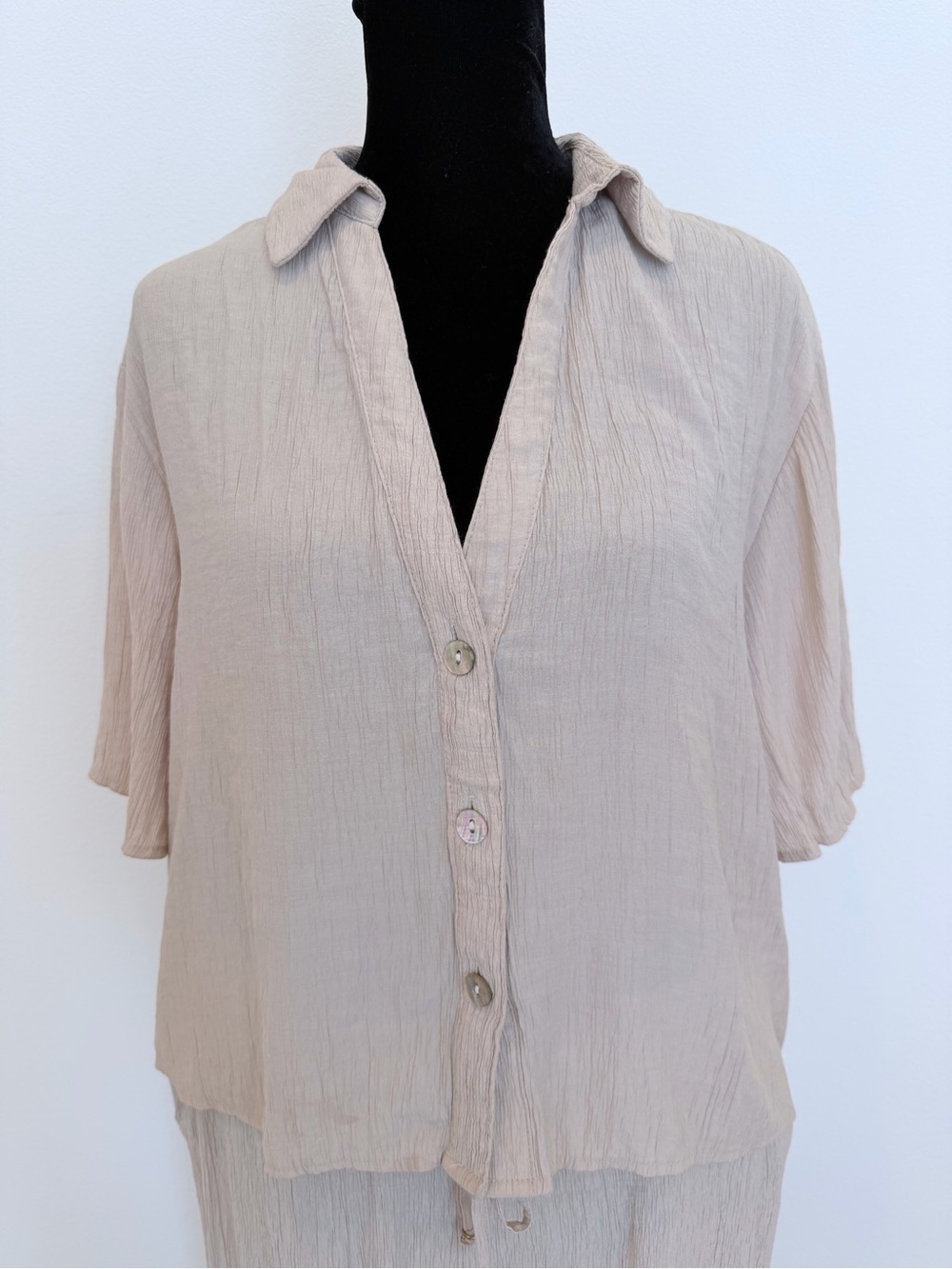 Zara Linen-Blend Pants Set (Top & Bottoms) - Picture 12 of 15